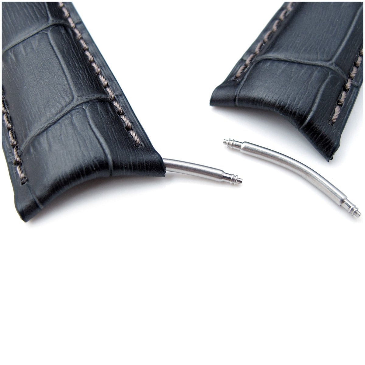 Banda No. 144 Crocodile Grain Fine Open End Leather Straps (10mm~20mm) –  Time Connection II, Inc