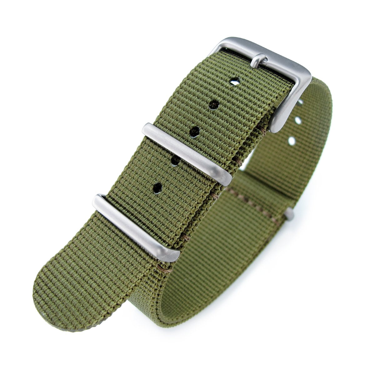 NATO 20mm G10 Military Watch Band Nylon Strap, Military Green, Sandbla -  Strapcode