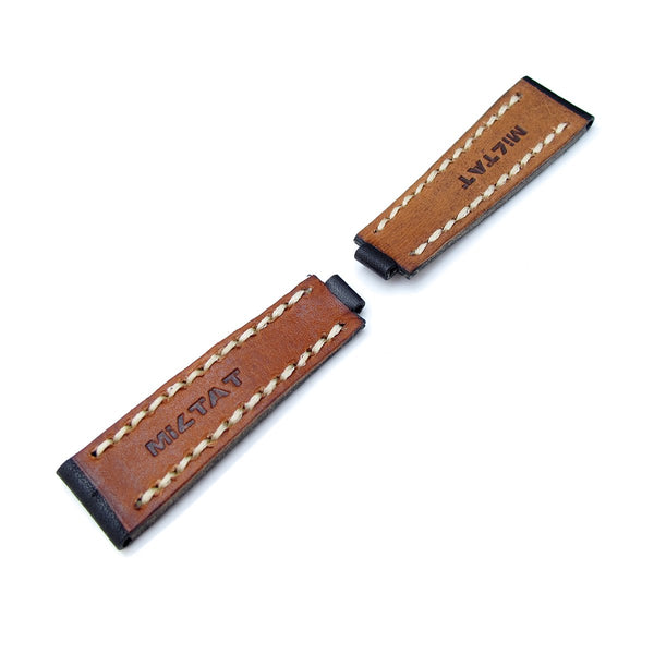 20mm MiLTAT RX Collection Watch Strap, NERO Black Genuine Calf