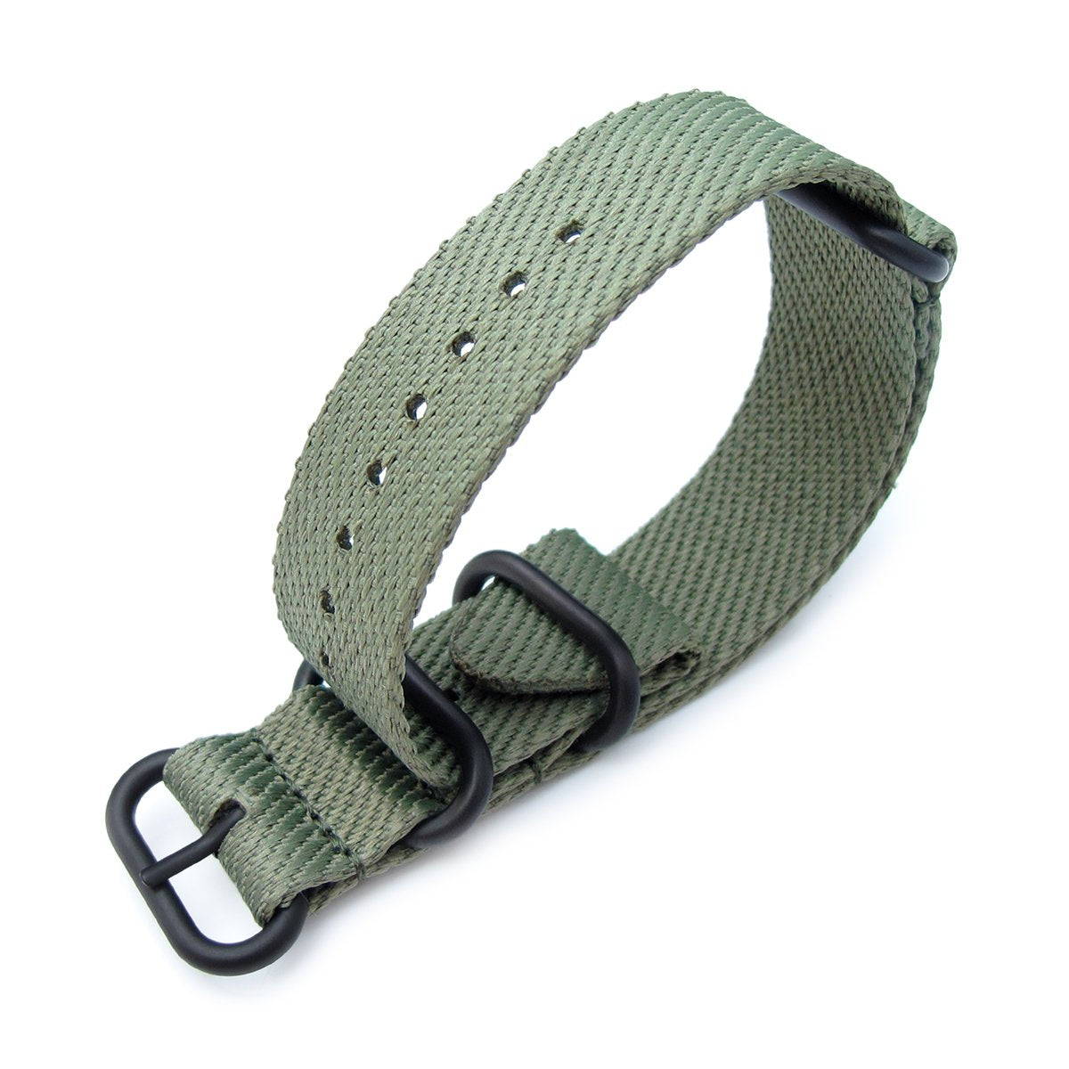 MiLTAT 22mm G10 Military Waffle ZULU Watch Strap Nylon Armband PVD Military Green Strapcode Watch Bands