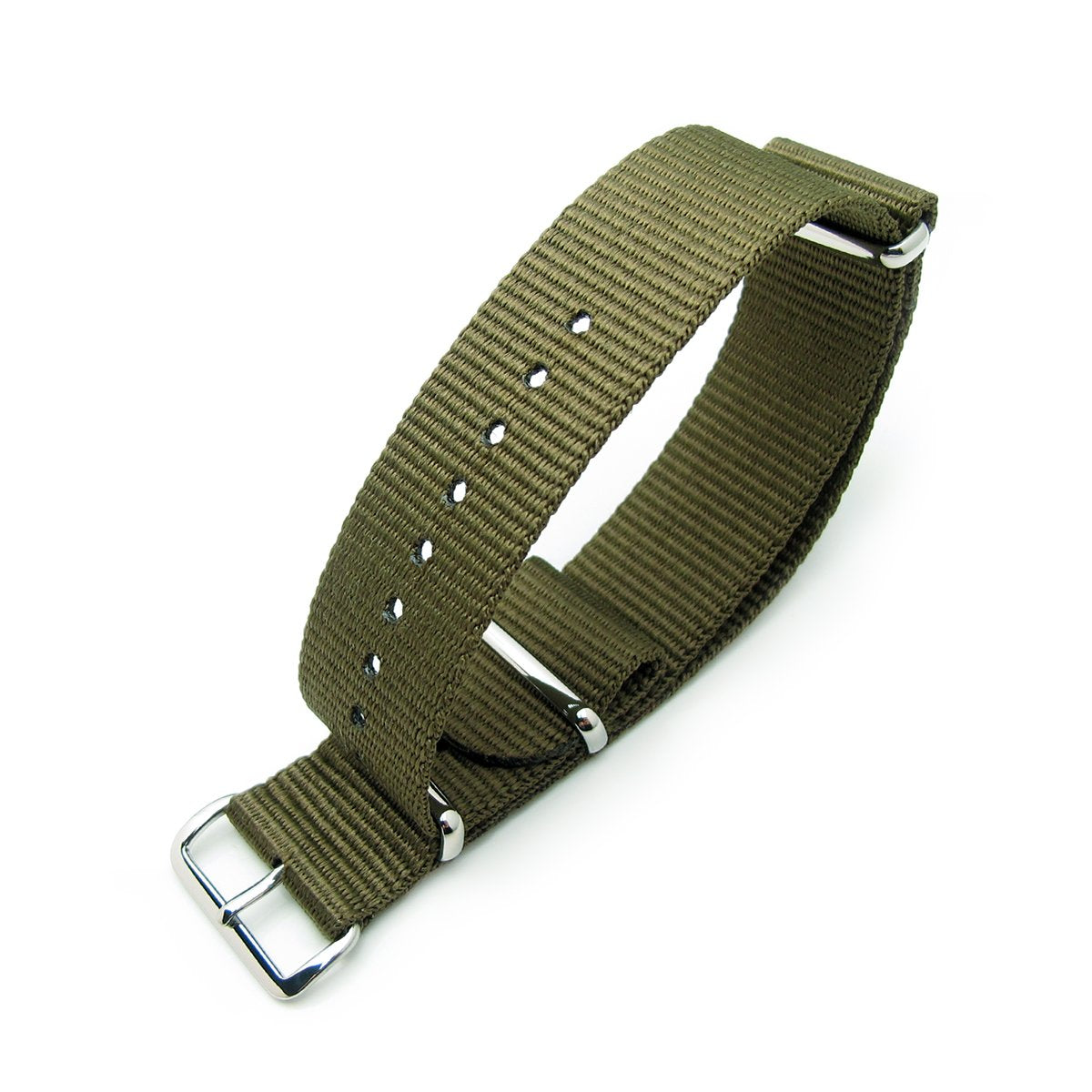 MiLTAT 22mm G10 military watch strap ballistic nylon armband Polished Military Green Strapcode Watch Bands