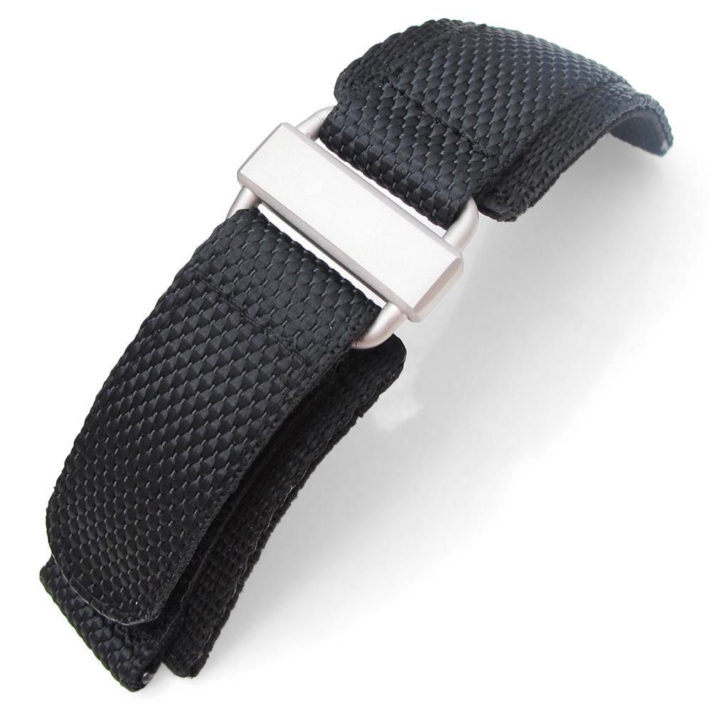 20mm 22mm 23mm 24mm MiLTAT Honeycomb Black Nylon Velcro Fastener Watch Strap Sandblasted Buckle Strapcode Watch Bands