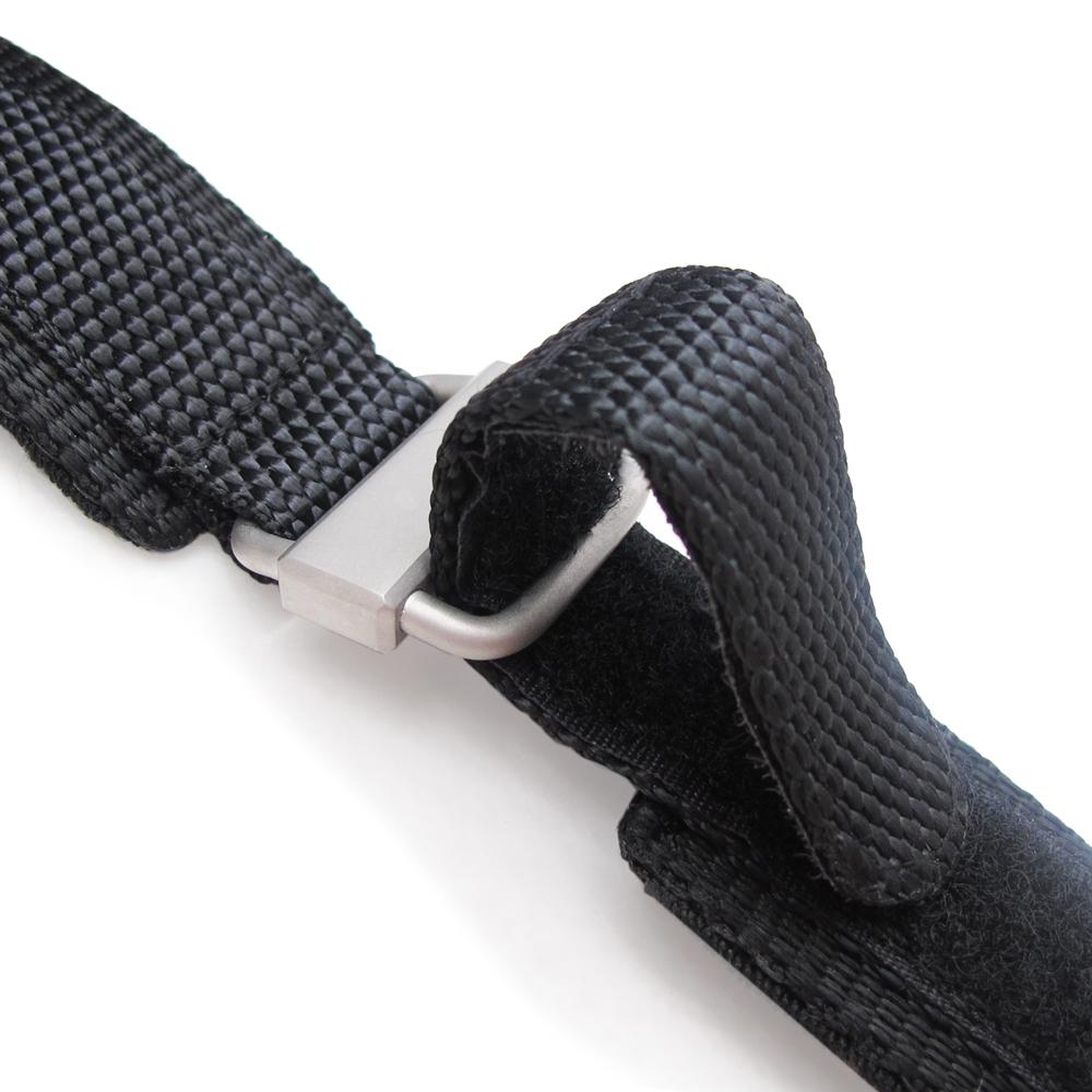 MiLTAT 24mm Double Layer Nylon Black Tactical Velcro Watch Strap, desi -  Strapcode