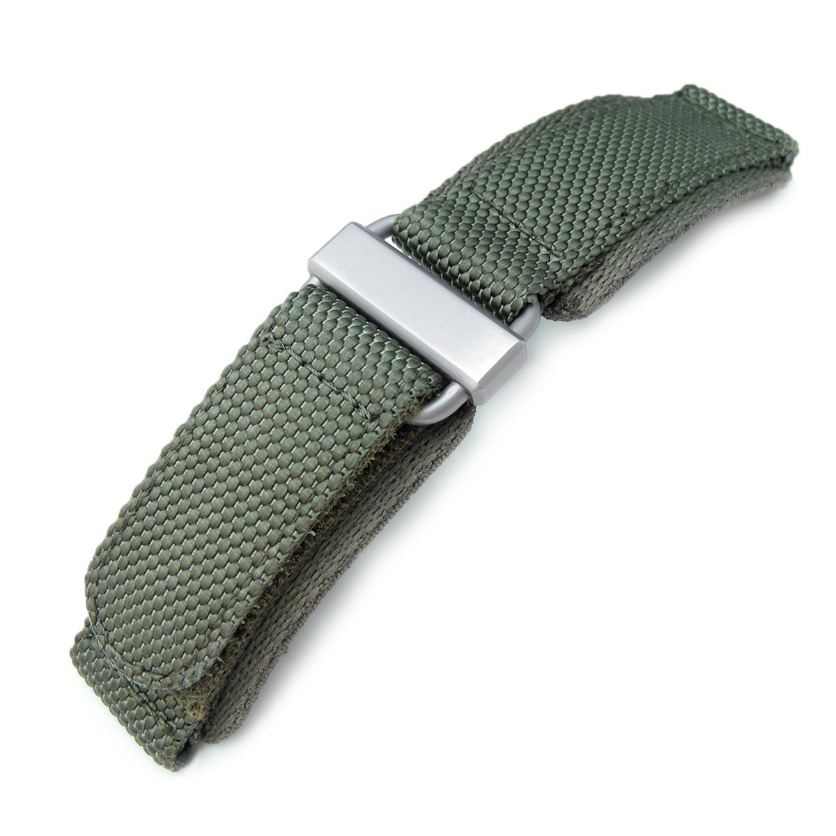 22mm MiLTAT Honeycomb Military Green Nylon Velcro Fastener Watch Strap -  Strapcode