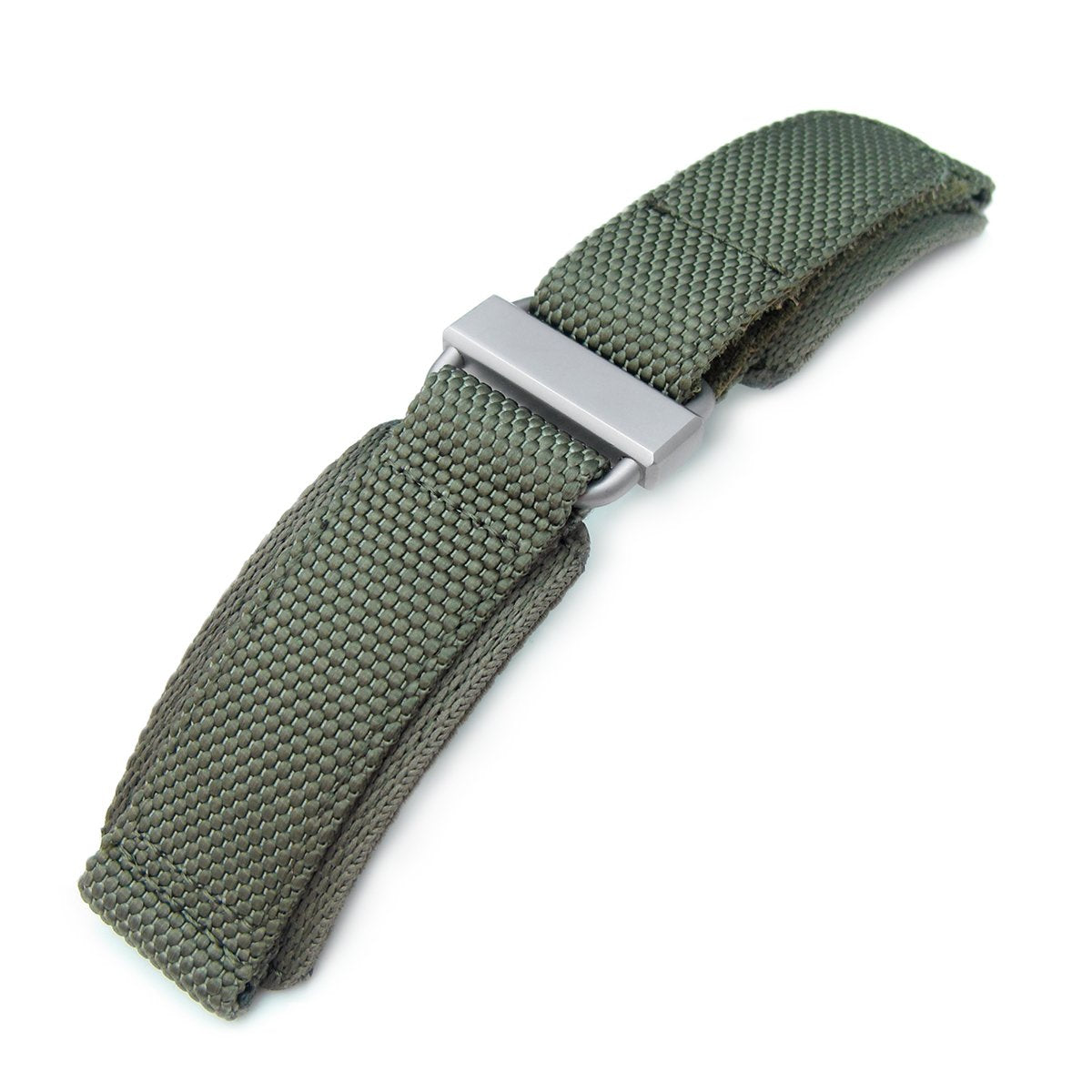 22mm MiLTAT Honeycomb Military Green Nylon Velcro Fastener Watch Strap -  Strapcode