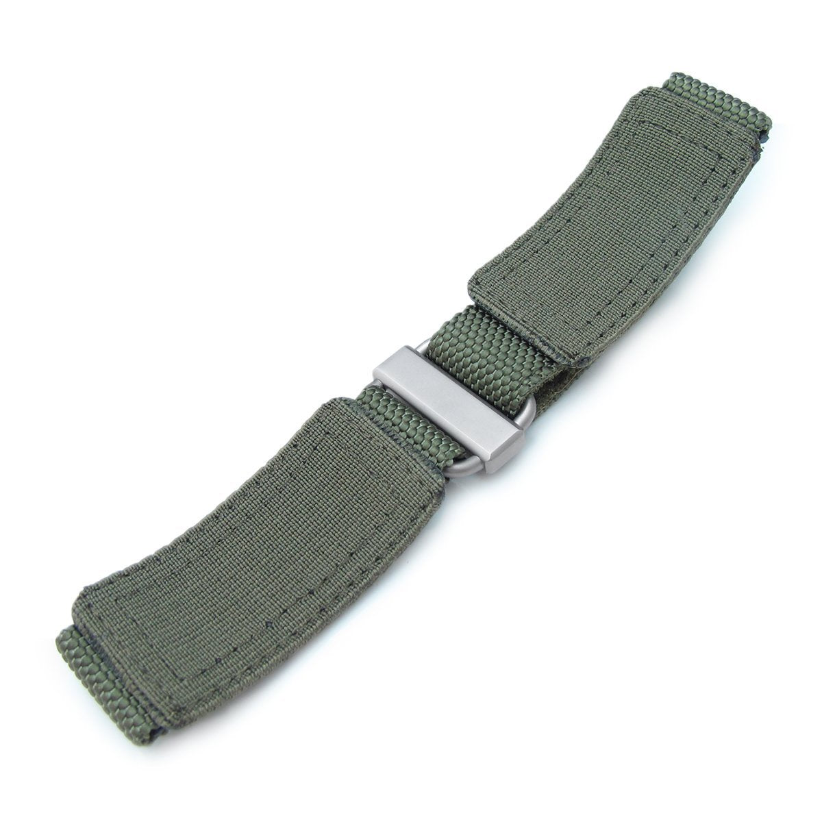 22mm MiLTAT Honeycomb Military Green Nylon Velcro Fastener Watch Strap -  Strapcode