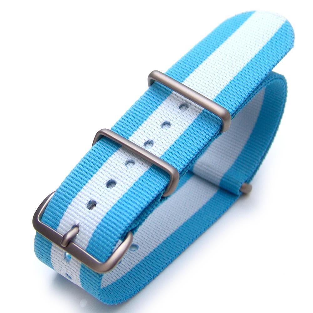 20mm or 22mm NATO Argentina Special Edition Nylon Watch Strap Brush (Argentina, Greece, Scotland) Strapcode Watch Bands
