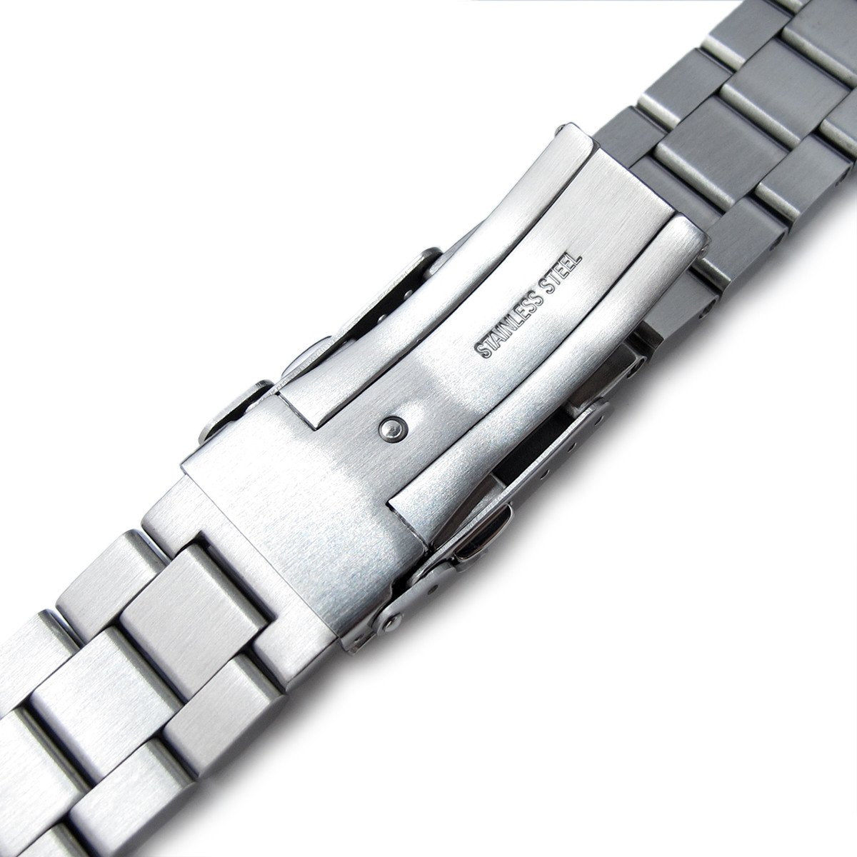 20mm Hexad 316L Stainless Steel Watch Band Straight End Lug Diver Clasp Brushed Strapcode Watch Bands