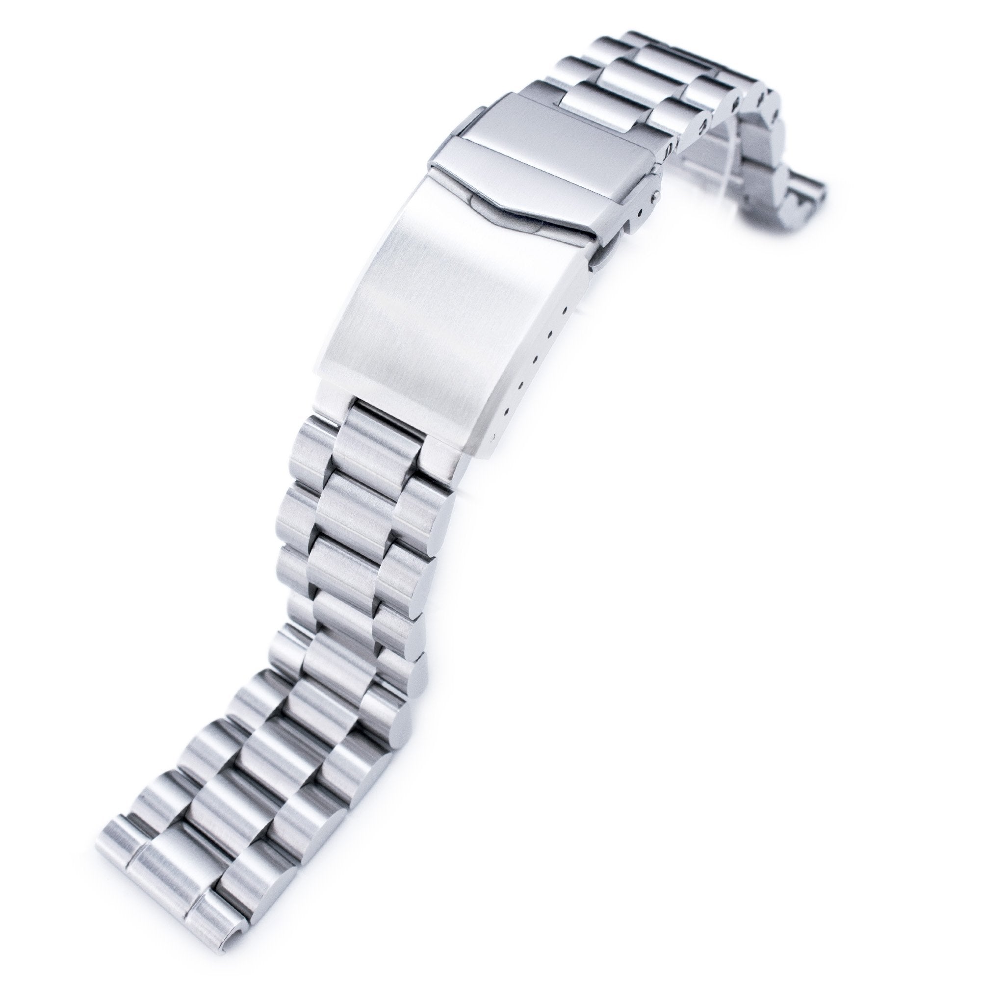 20mm Endmill Soid 316L Stainless Steel Watch Bracelet Straight End V-Clasp Button Double Lock Strapcode Watch Bands