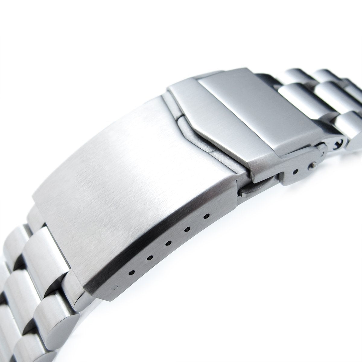 20mm Endmill Soid 316L Stainless Steel Watch Bracelet Straight End V-Clasp Button Double Lock Strapcode Watch Bands