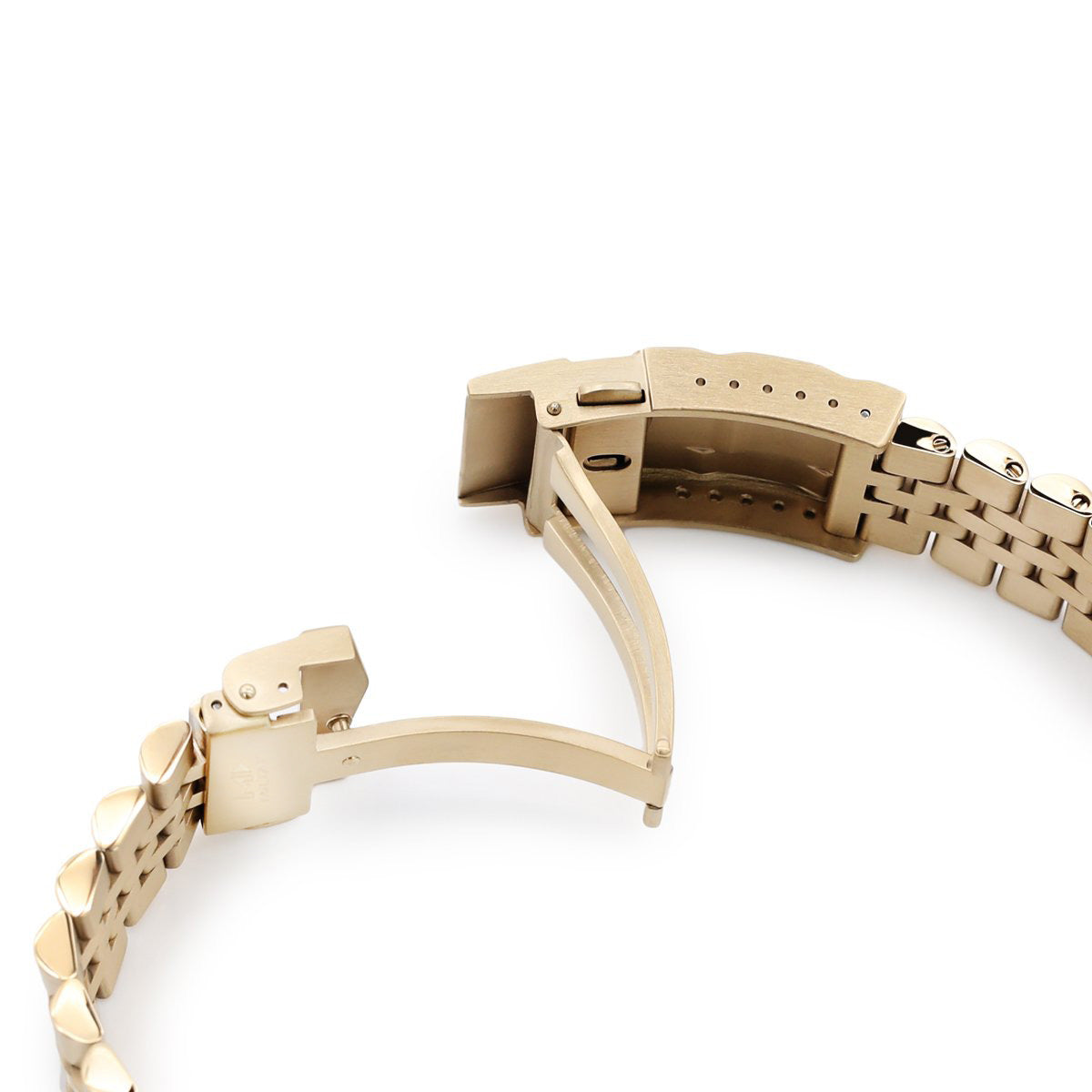 22 mm Super-J Louis Jub Watch Band compatibile con la tartaruga oro Seiko SRPC44, Sub Clascy in acciaio inossidabile 316L Gold completo