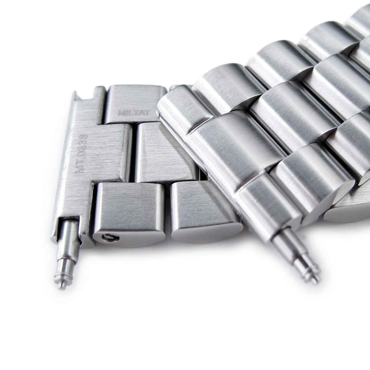 Straight End 22mm Stainless Steel Endmill Bracelet | Strapcode