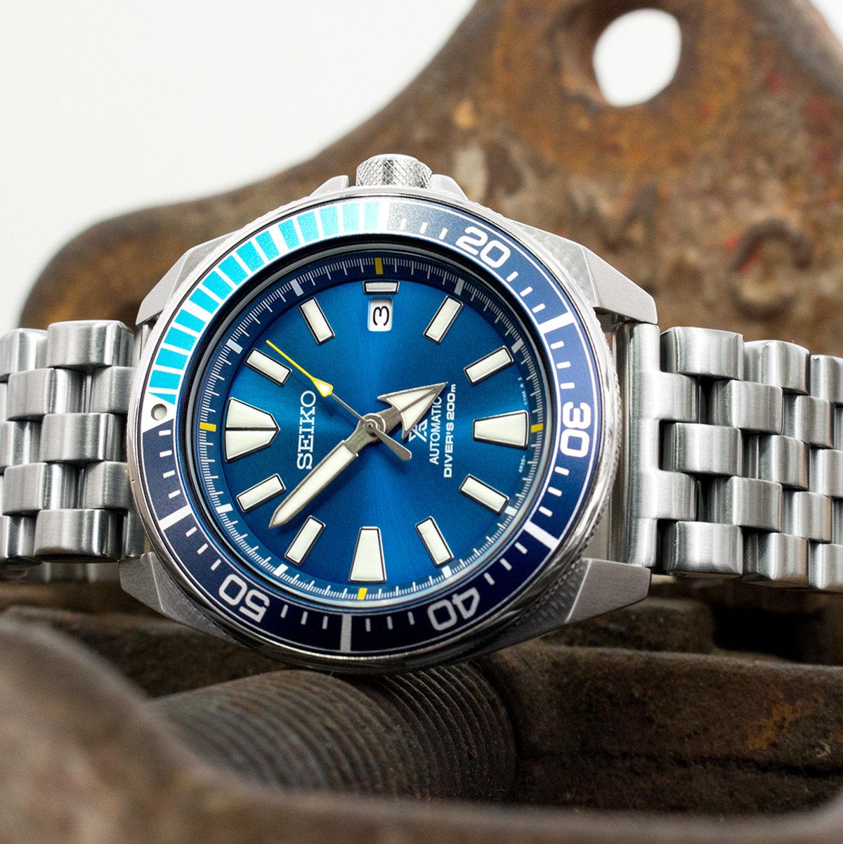 Seiko Prospex Samurai SRPB09 Blue Lagoon Strapcode Watch Bands