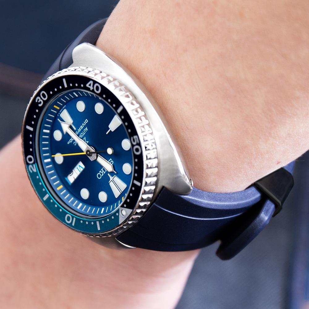Seiko New Turtle Prospex SRPB11 Blue Lagoon Strapcode Watch Bands