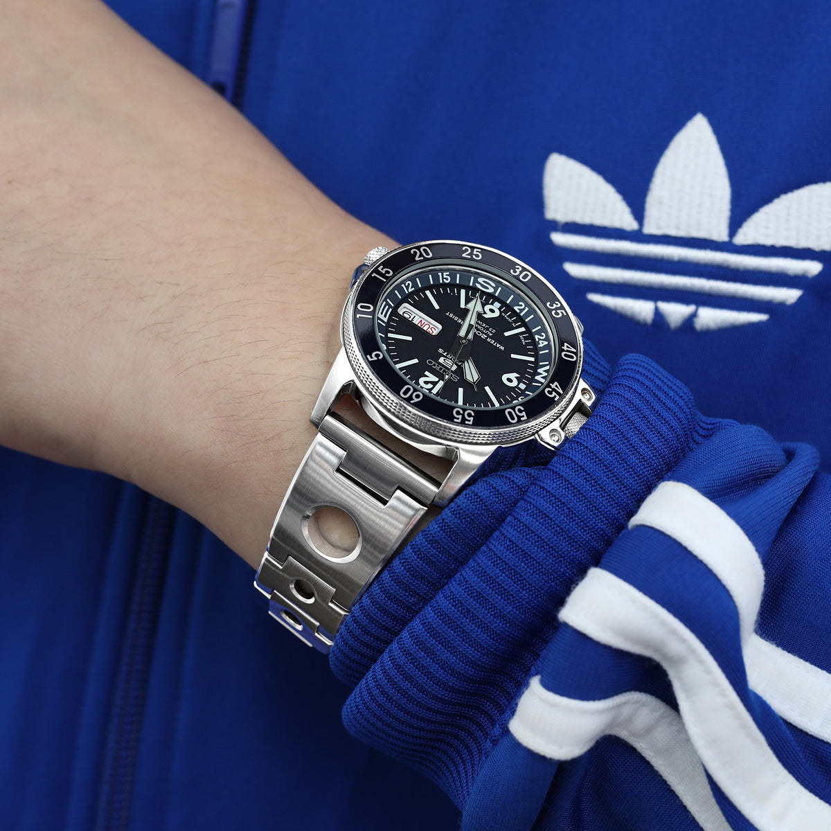 Seiko Atlas Azul Straight End 22mm Rollball Bracelet Strapcode