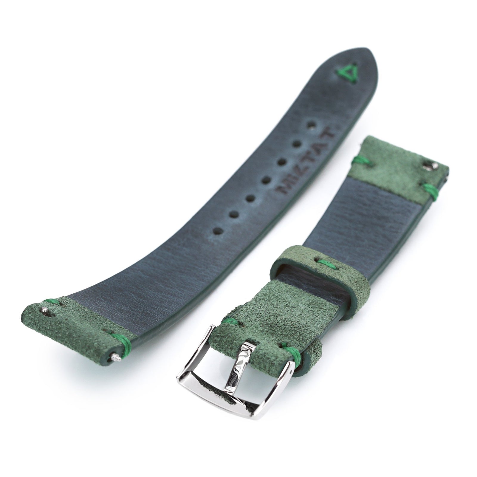 20mm Emerald Green Quick Release Italian Suede Leather Watch Strap Green St. Strapcode Watch Bands