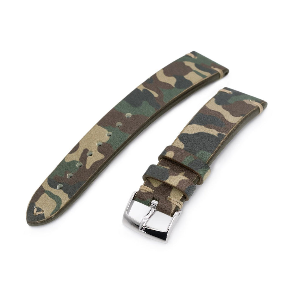 20mm MiLTAT Italian Handmade Camo Leather Watch Strap Strapcode
