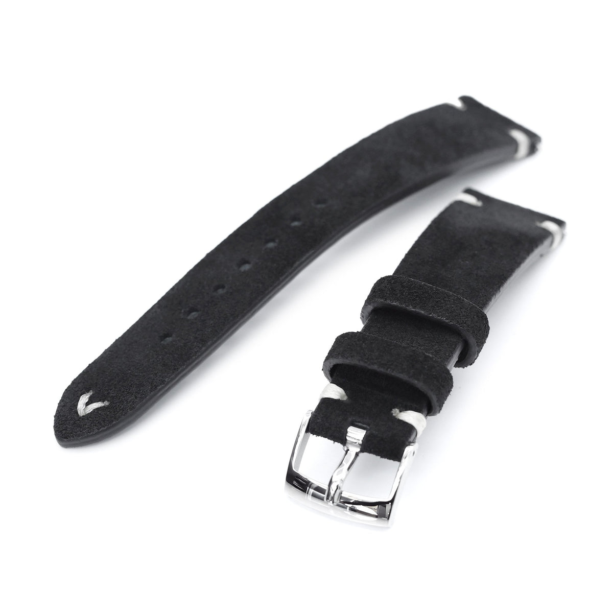20mm Black Quick Release Italian Suede Leather Watch Strap Beige St. Strapcode Watch Bands