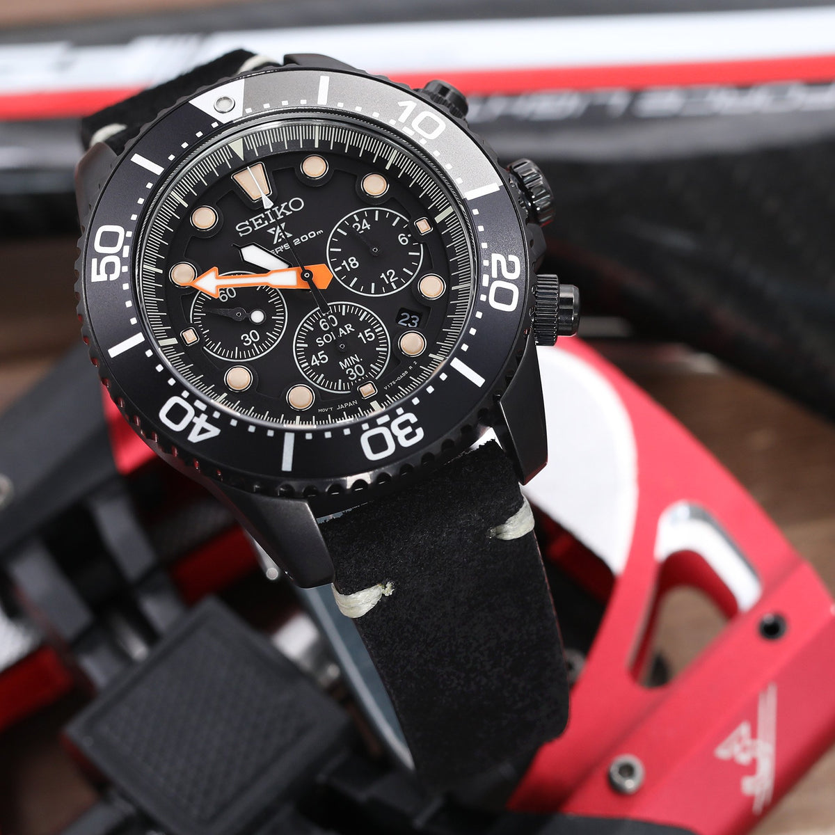 Seiko Watch Prospex Black Series Limited Edition Solar Chronograph SSC673P1 Strapcode Watch Bands