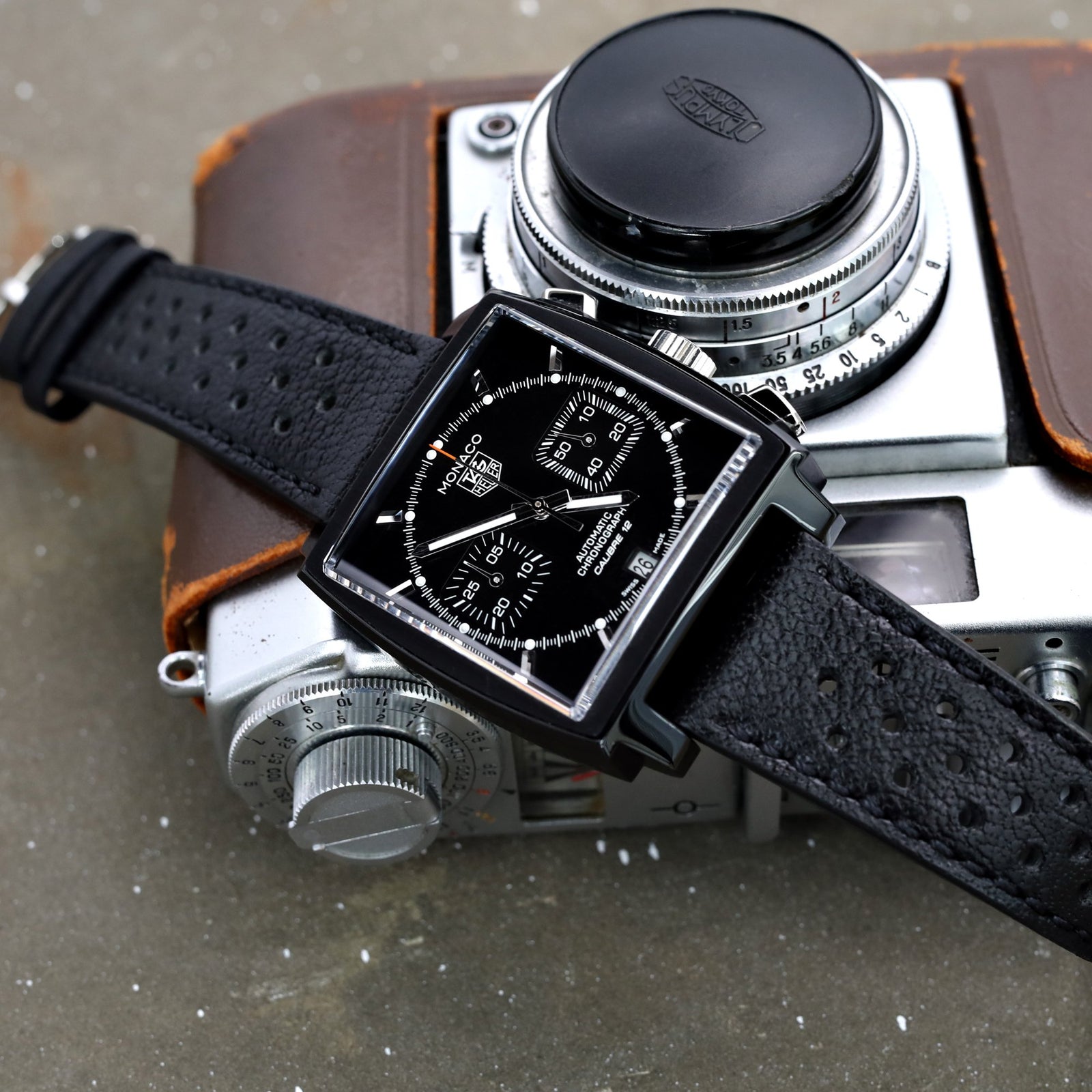 20mm or 22mm MiLTAT Rally Racing Watch Strap Black Strapcode