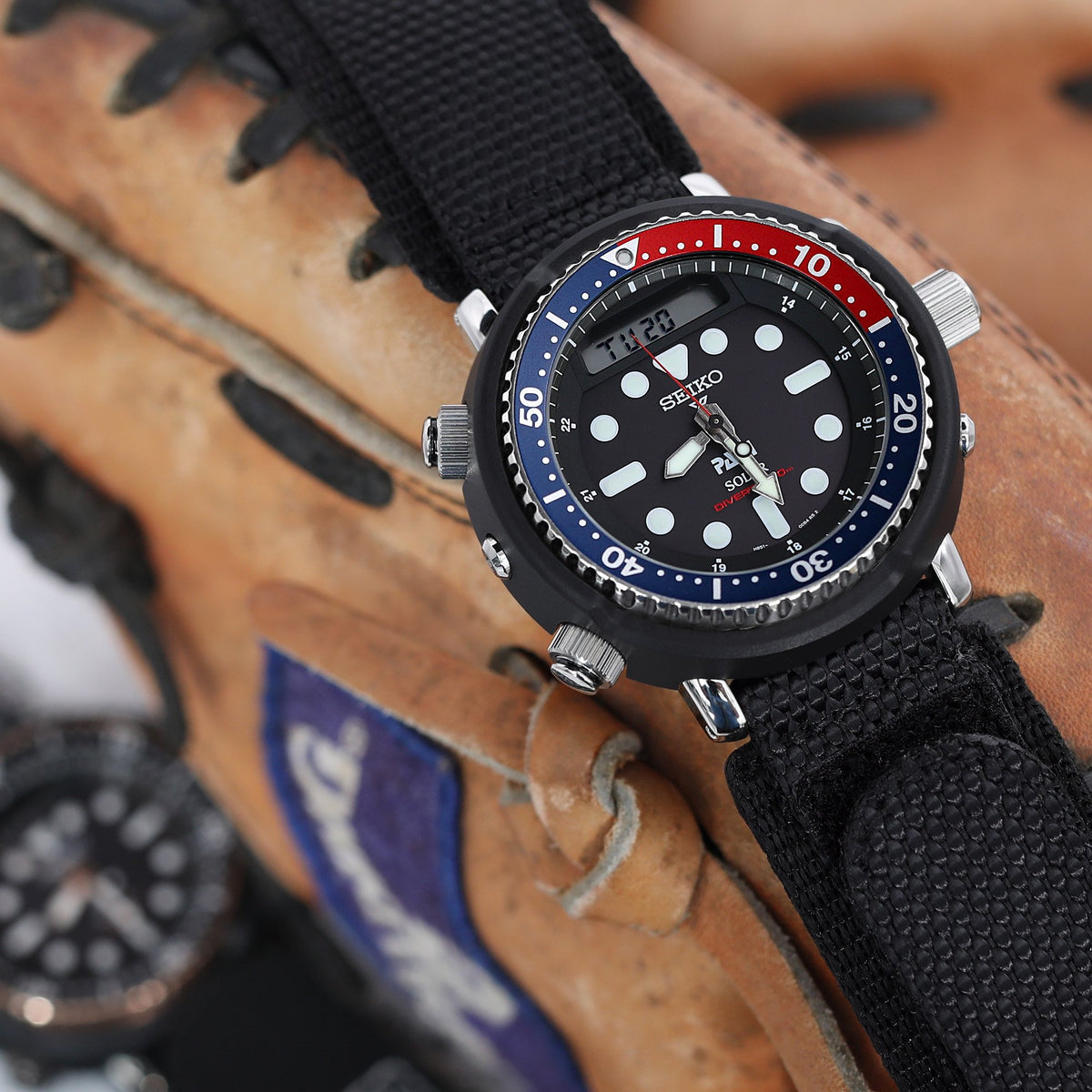 Military Watch Strap Hook & Loop Velcro Nylon Watch Band