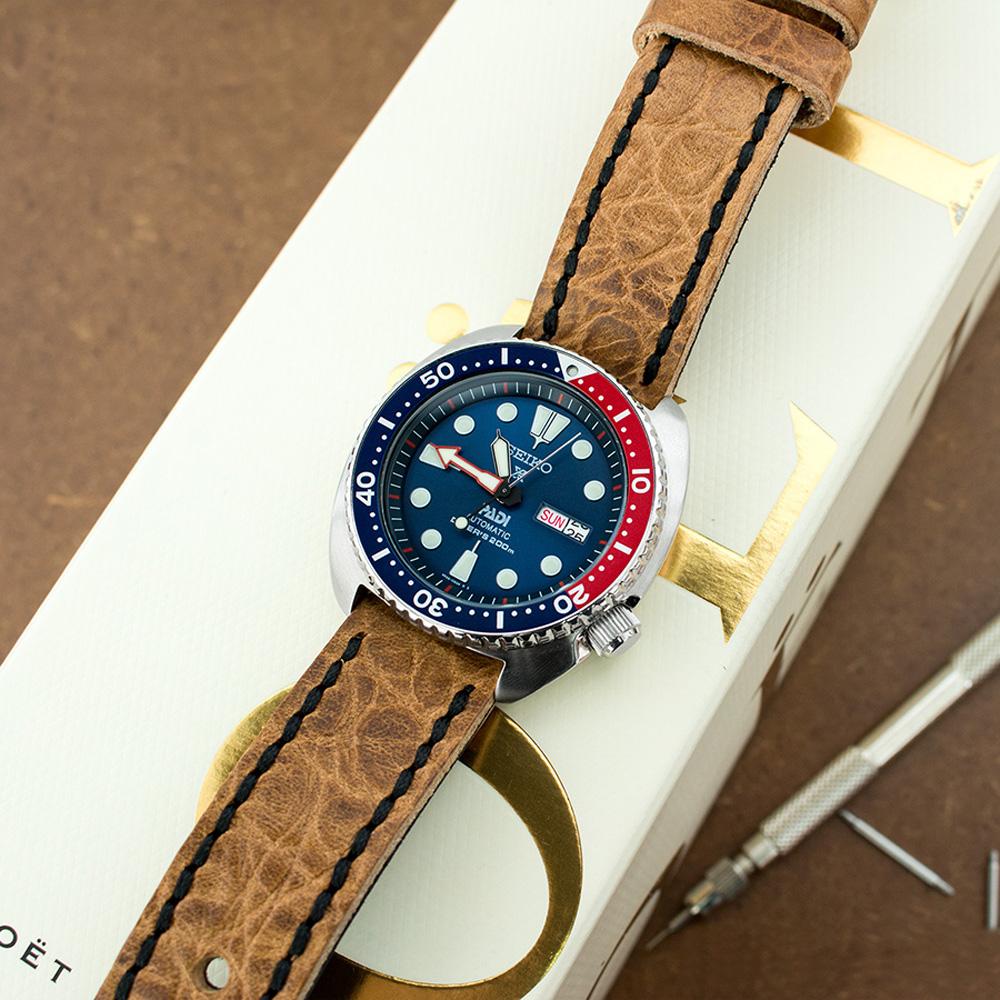 Cnturno Aperto Per Orolog Con Ansa Fssa Pelle Vtello Stampa - Foto 4