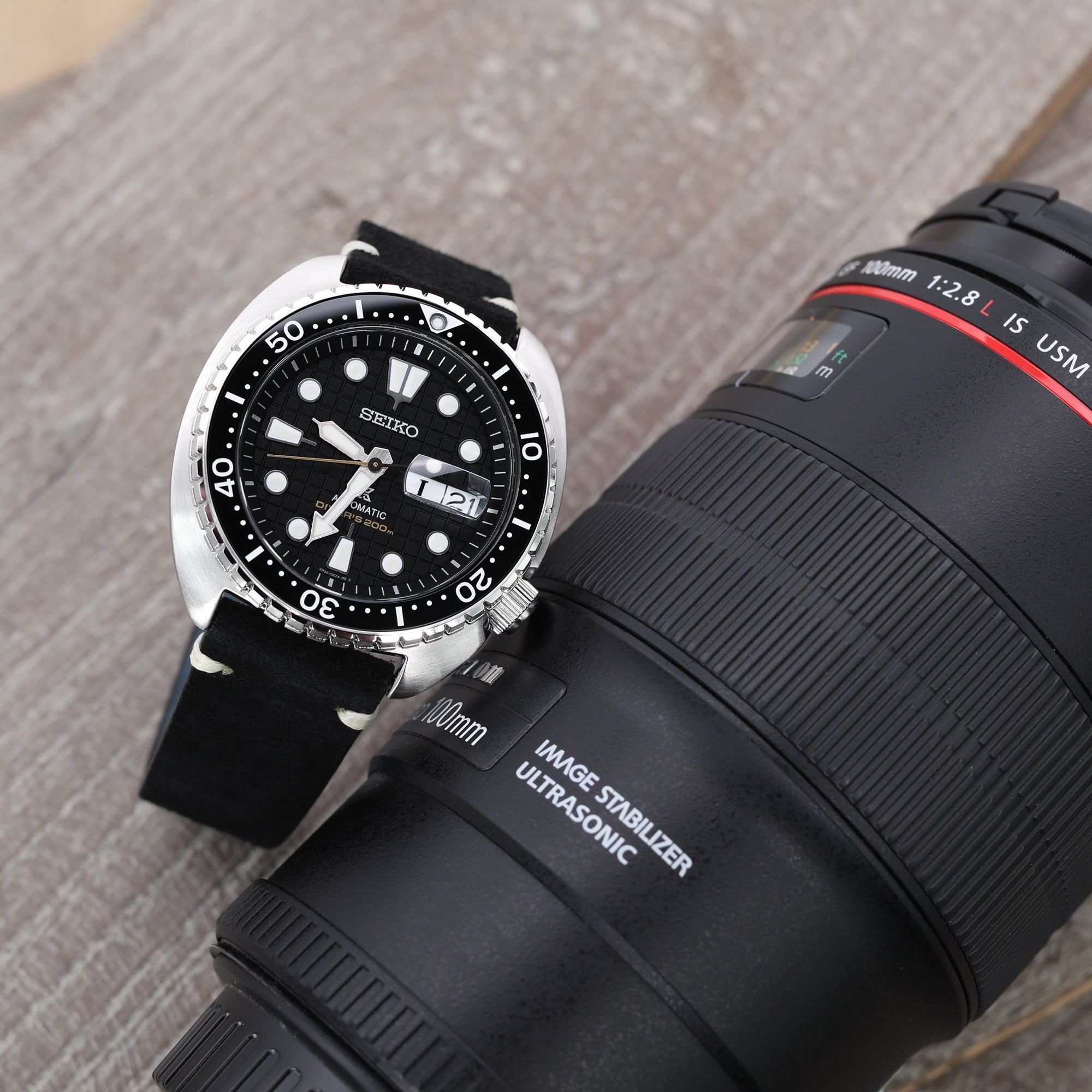 Seiko King Turtle Prospex SRPE03K1 Black Diver Ceramic Insert Strapcode Watch Bands