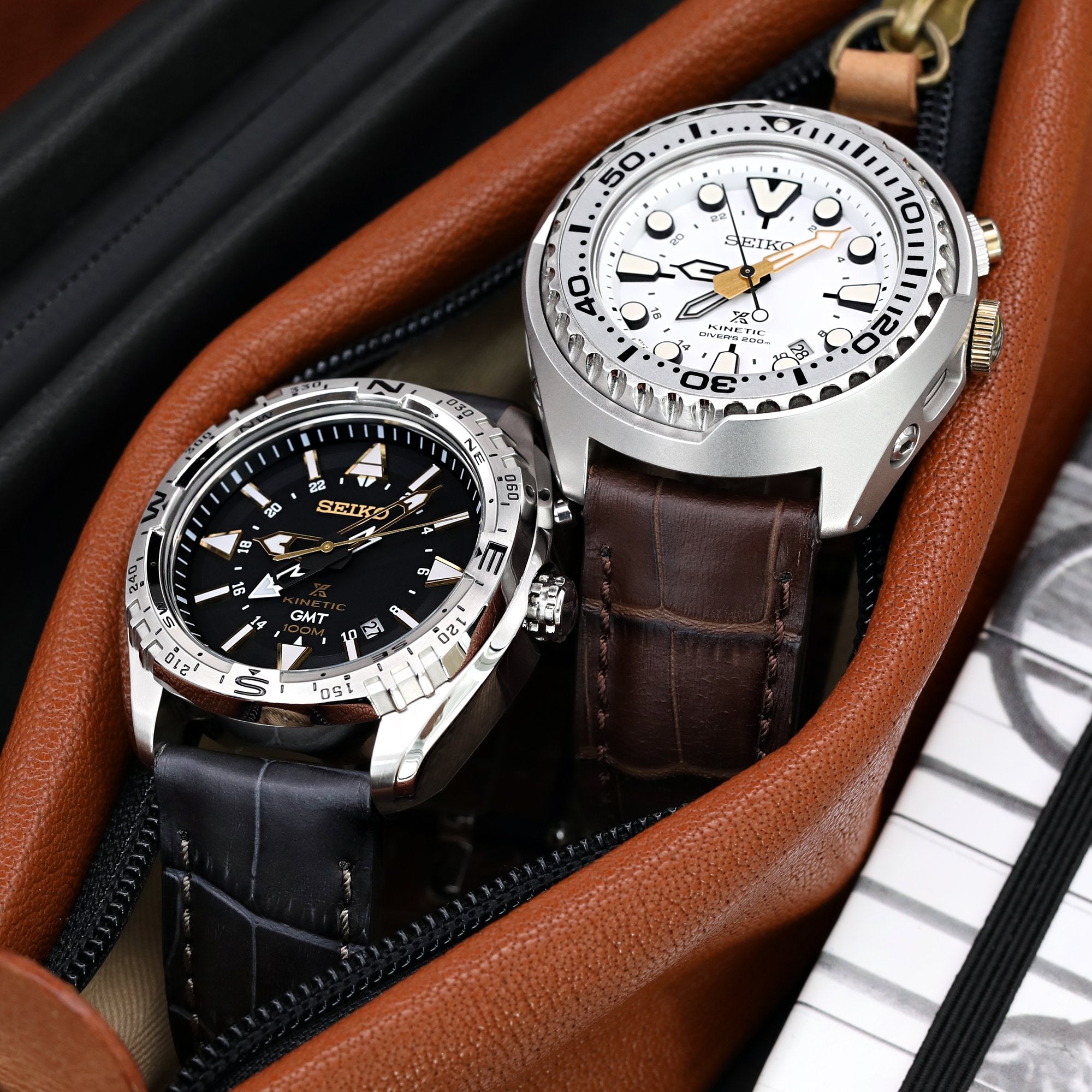 Cinturino Coccodrillo 20mm WOCCI 12mm Grace Cinturino Per Orologio Da Donna, Pelle Grana Cinturino Cuoio Uomo - Foto 11