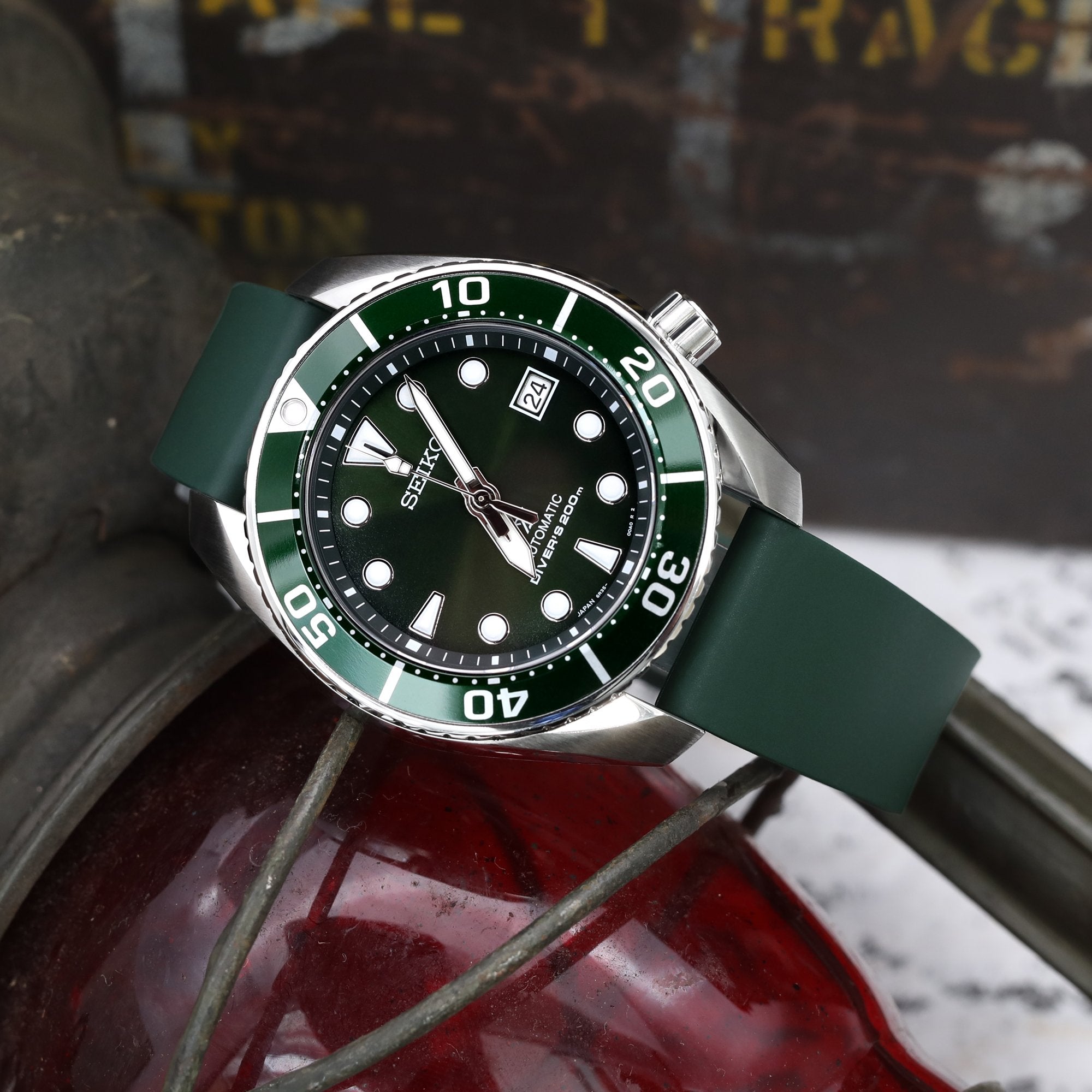 Seiko Prospex Diver 200m SPB103J1 Green Sumo Strapcode Watch Bands