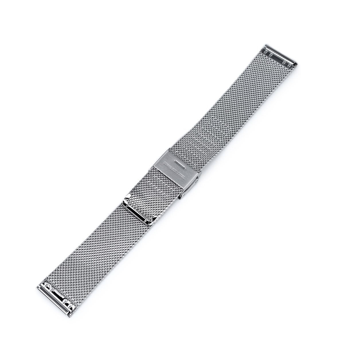 18mm 20mm or 22mm Classic Vintage Knitted Superfine Wire Mesh Band Polished Strapcode Watch Bands