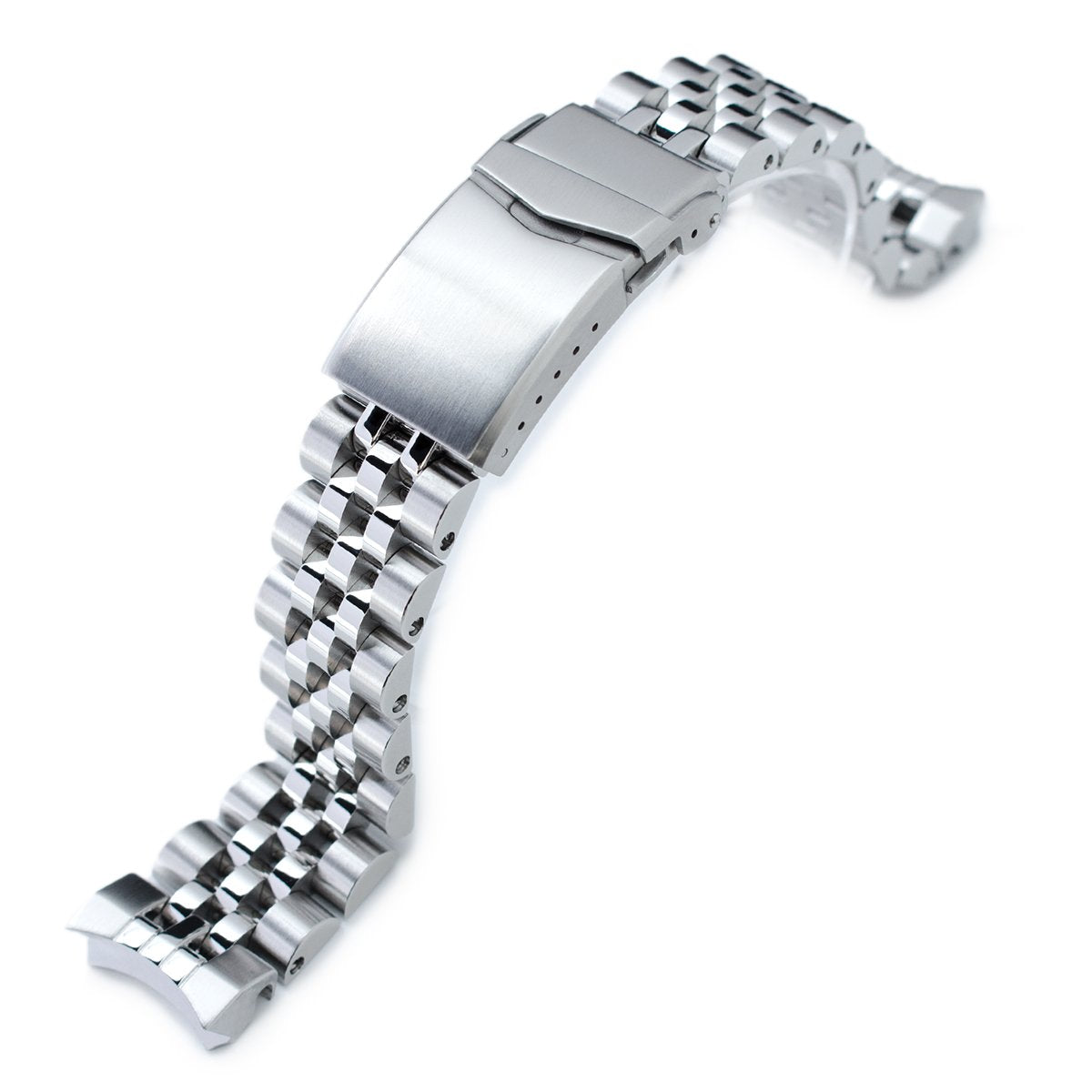 20mm Angus-J Louis 316L Stainless Steel Watch Bracelet for Seiko Sumo SBDC001 Brushed Polished V-Clasp Strapcode Watch Bands