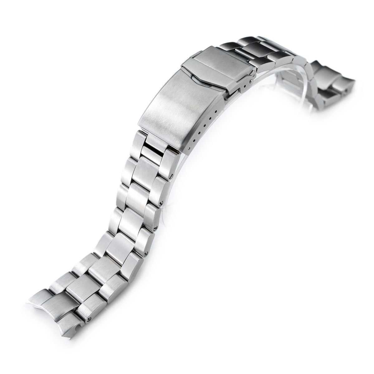 20mm Super-O Boyer watch band for Seiko Alpinist SARB017 (or Hamilton K.) Brushed V-Clasp Button Double Lock Strapcode Watch Bands