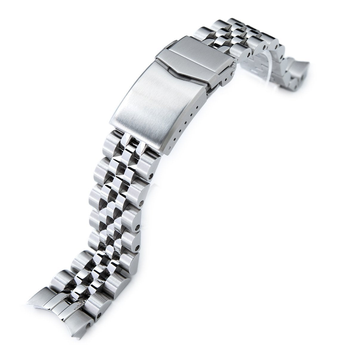 20mm Angus-J Louis 316L Stainless Steel Watch Bracelet for Seiko SARB033 Brushed V-Clasp Strapcode Watch Bands