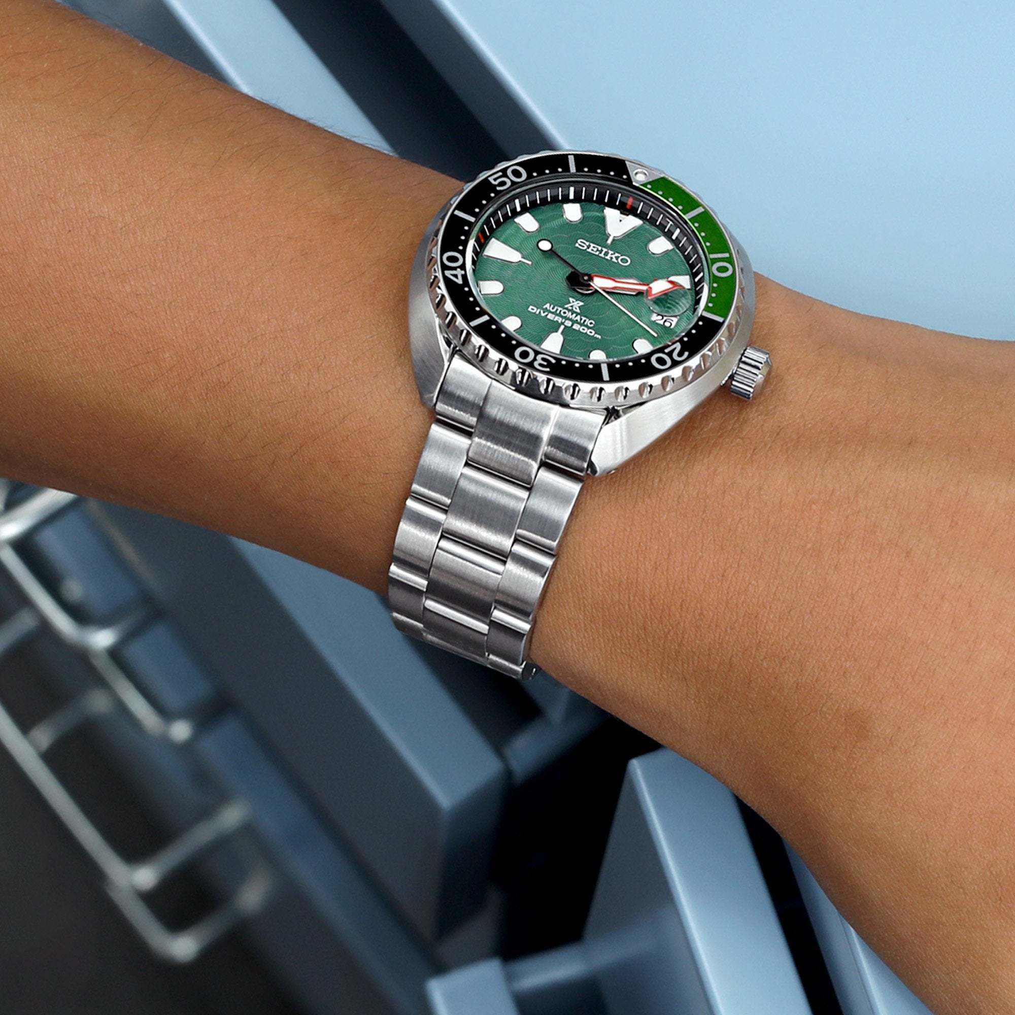 StrapsCo Metal Bracelet for Seiko Turtle