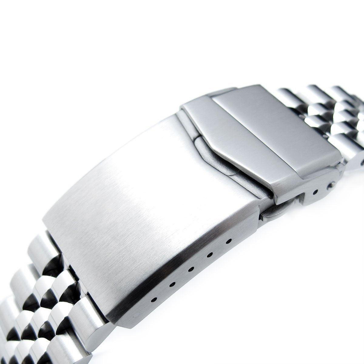 20mm Super-J Louis 316L Stainless Steel Watch Bracelet Straight End V-Clasp Brushed Strapcode Watch Bands