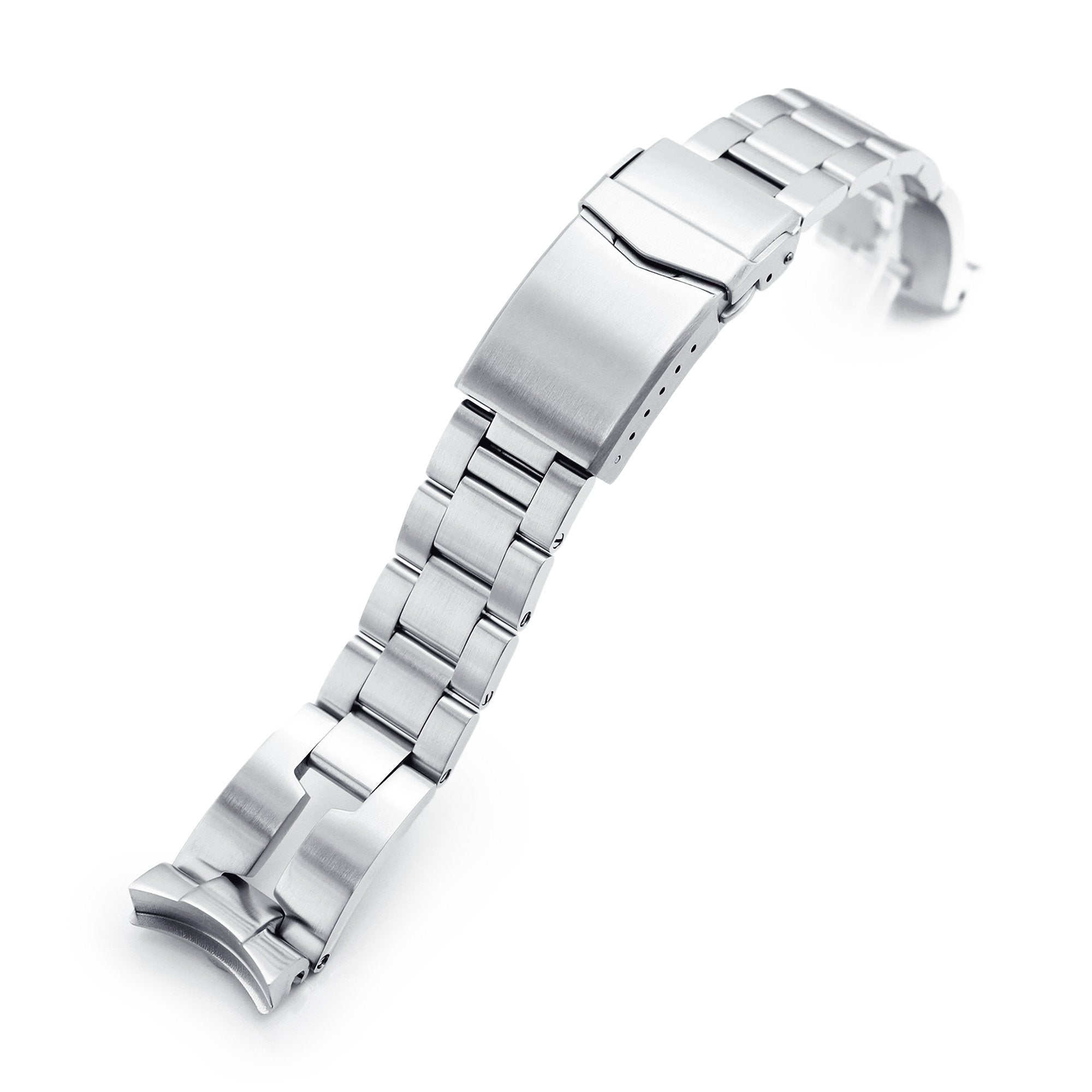 20mm Retro Razor 316L Stainless Steel Watch Bracelet for Seiko SKX013 Brushed V-Clasp Strapcode Watch Bands