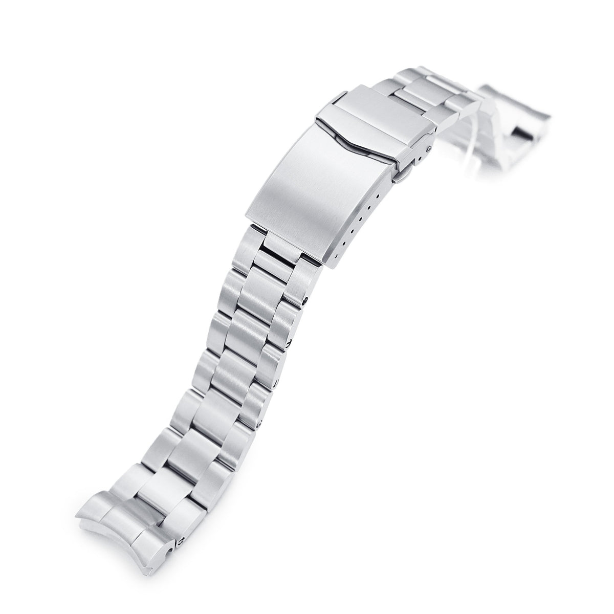 20mm Super-O Boyer 316L Stainless Steel Watch Bracelet for Seiko Baby MM 200 Brushed V-Clasp Strapcode Watch Bands