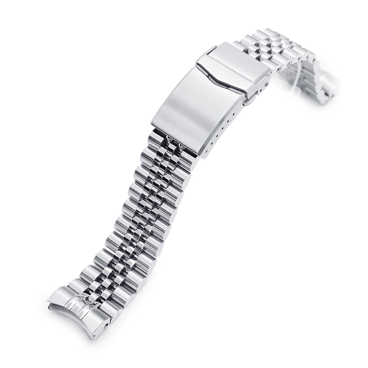 20mm Super-J Louis 316L Stainless Steel Watch Bracelet for Seiko Baby MM 200 Brushed V-Clasp Strapcode Watch Bands