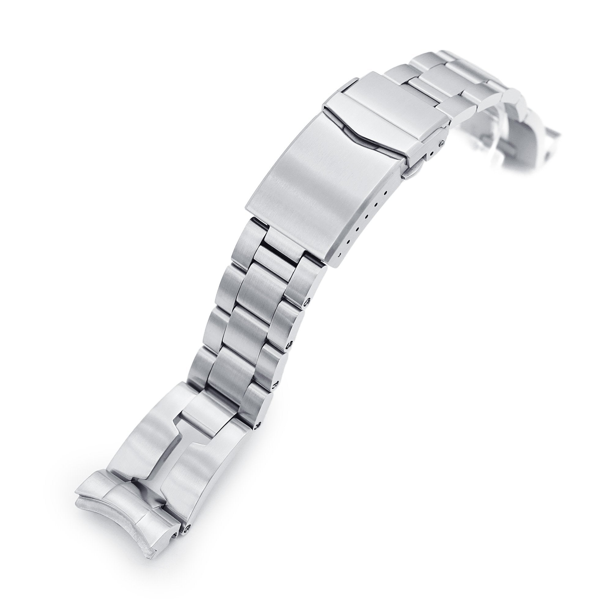 20mm Retro Razor 316L Stainless Steel Watch Bracelet for Seiko Baby MM 200 Brushed V-Clasp Strapcode Watch Bands