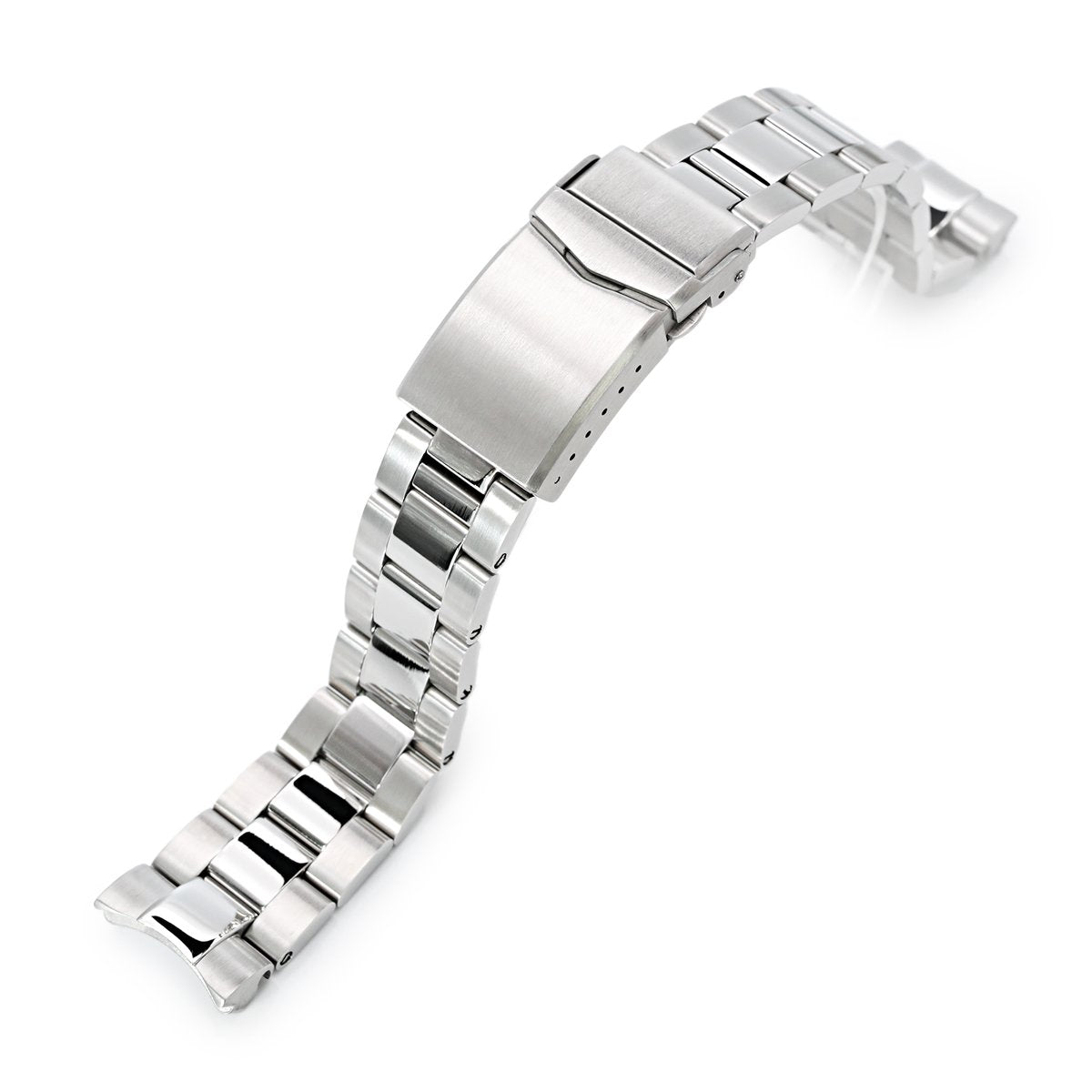 20mm Super-O Boyer 316L Stainless Steel Watch Bracelet for Seiko Mini Turtles SRPC35 V-Clasp Polished &amp; Brushed Strapcode Watch Bands