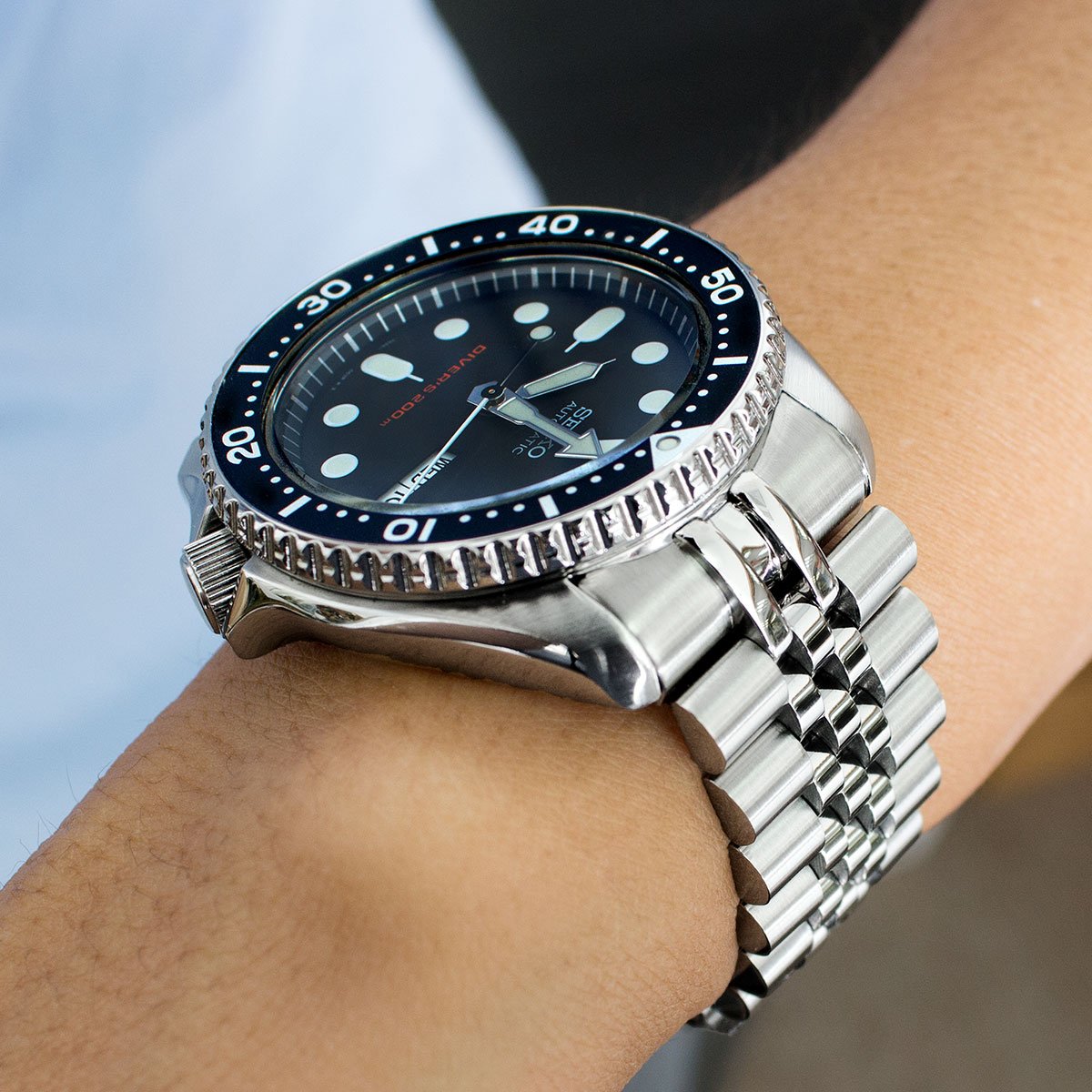 22mm Seiko SKX007 Band Super-J Louis JUB Stainless Steel -