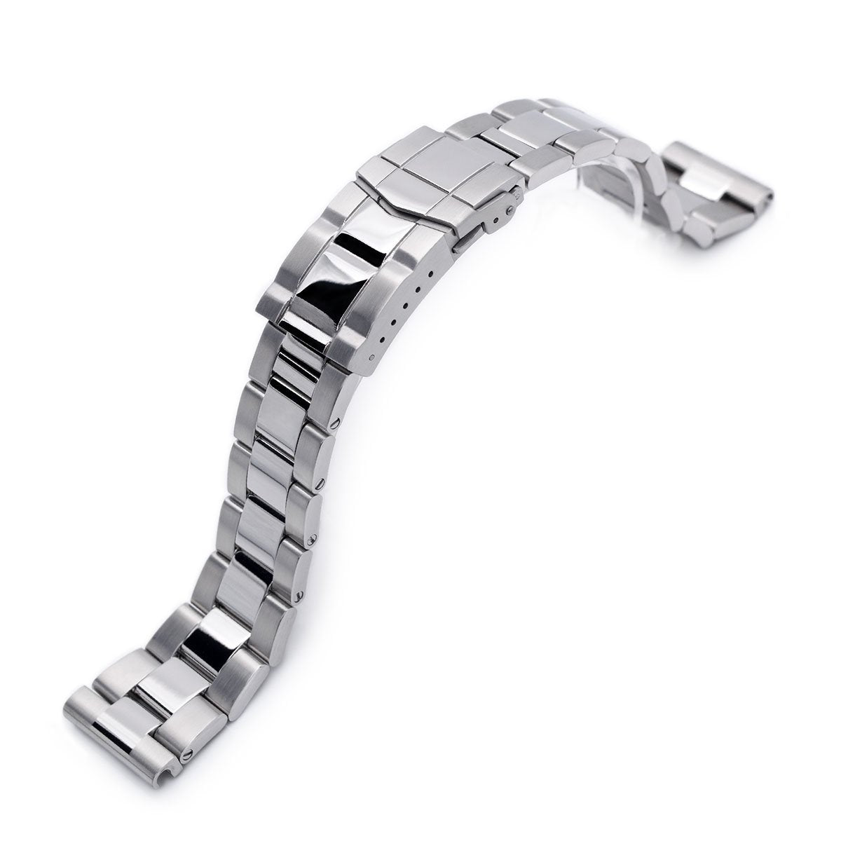 22mm Super-O Boyer watch band universal straight end version Brushed &amp; Polished SUB Clasp Strapcode Watch Bands