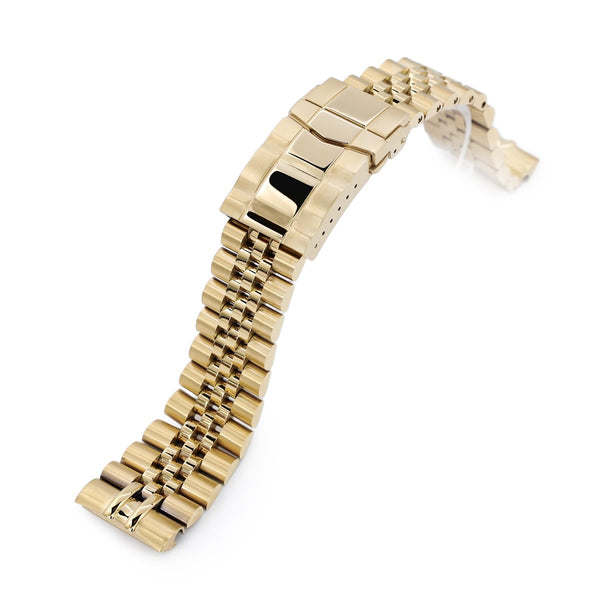 22mm Super-J Louis Gold Stainless Steel Band for Seiko Turtle