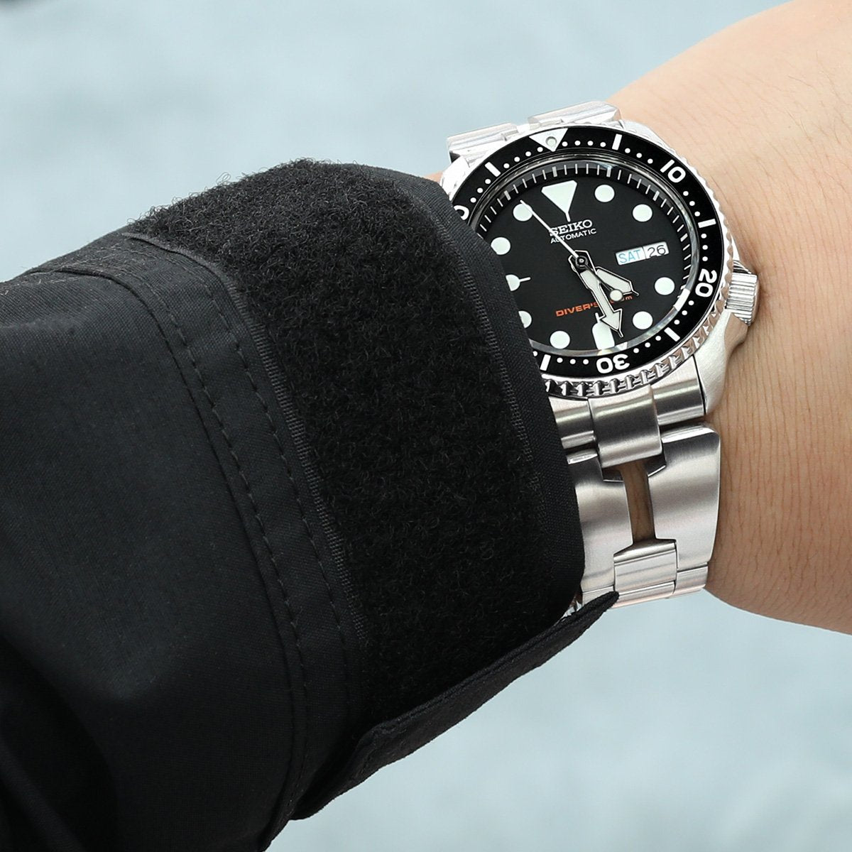 Reissue 22mm Retro Razor 316L Stainless Steel Bracelet for SEIKO Diver SKX007 009 011 Curved End V-Clasp Button Double Lock Strapcode Watch Bands