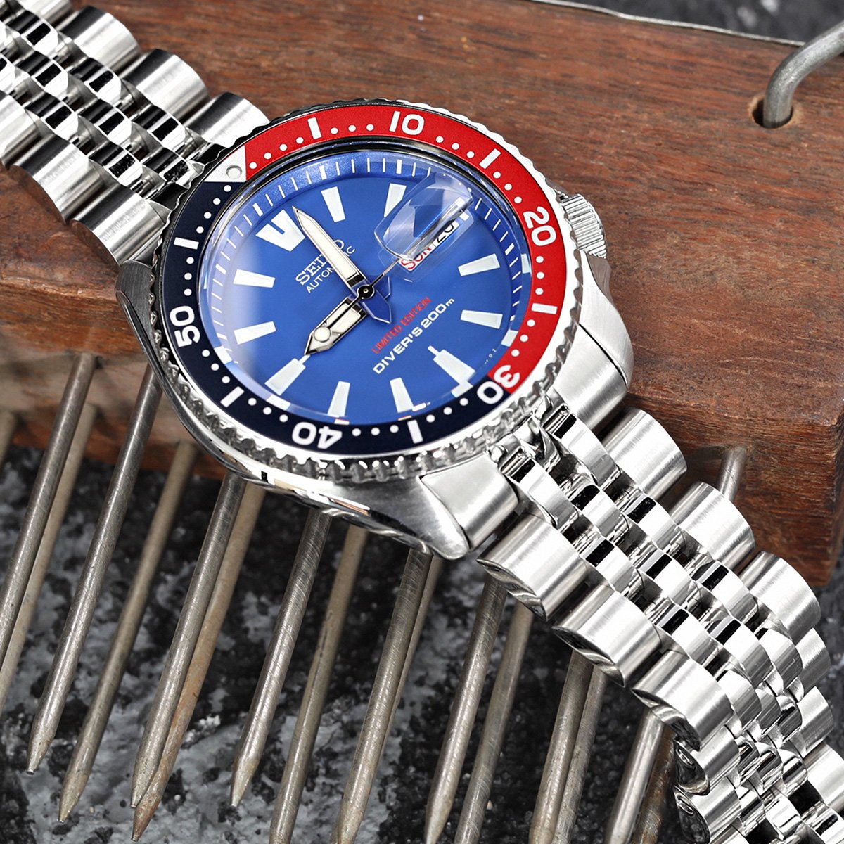 Strapcode Stainless Steel ANGUS Jubilee Bracelet for Seiko Baby