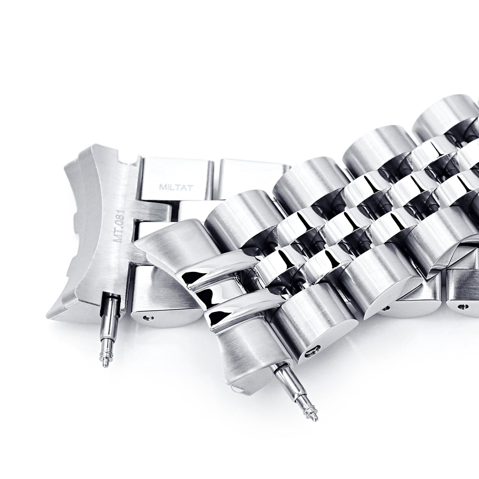 22mm Angus-J Louis 316L Stainless Steel Watch Bracelet for Orient Triton Brushed V-Clasp Strapcode Watch Bands