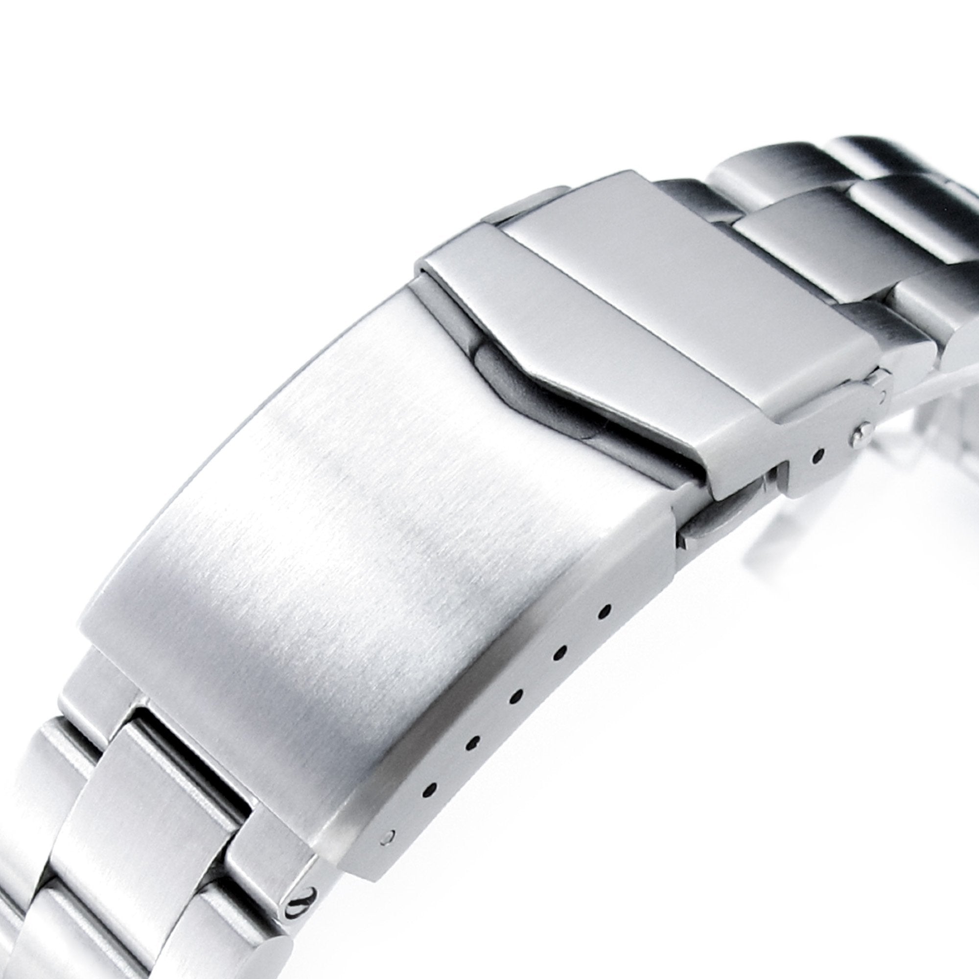 22mm Super-O Boyer 316L Stainless Steel Watch Bracelet for Orient Triton Brushed V-Clasp Strapcode Watch Bands