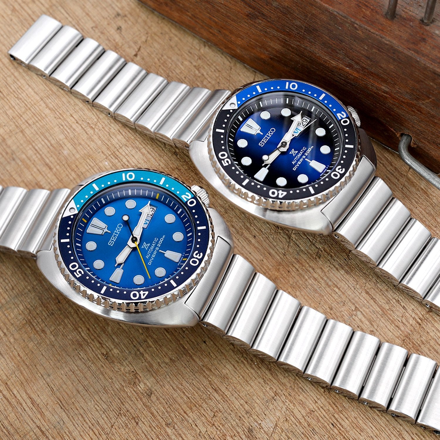 Seiko New Turtle Prospex SRPB11 Blue Lagoon Strapcode Watch Bands
