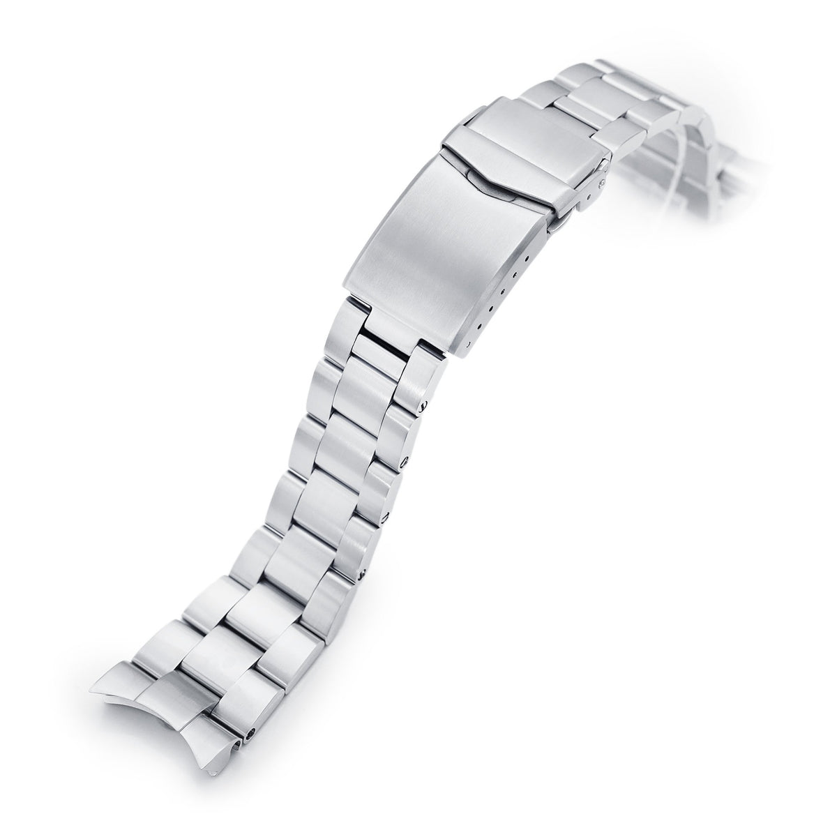 22mm Super-O Boyer 316L Stainless Steel Watch Bracelet for Orient Kamasu Brushed V-Clasp Strapcode Watch Bands
