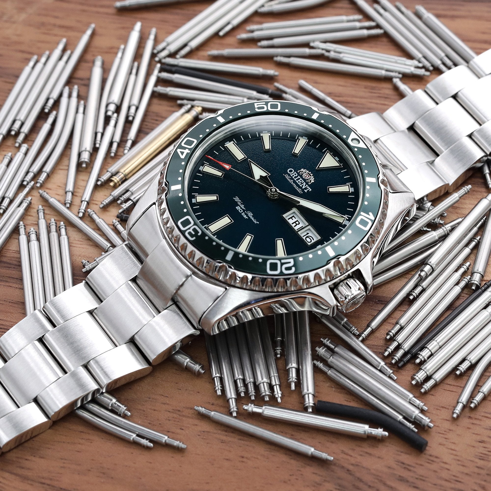 Orient Kamasu Green Diver Watch RA-AA0004E19A Strapcode Watch Bands